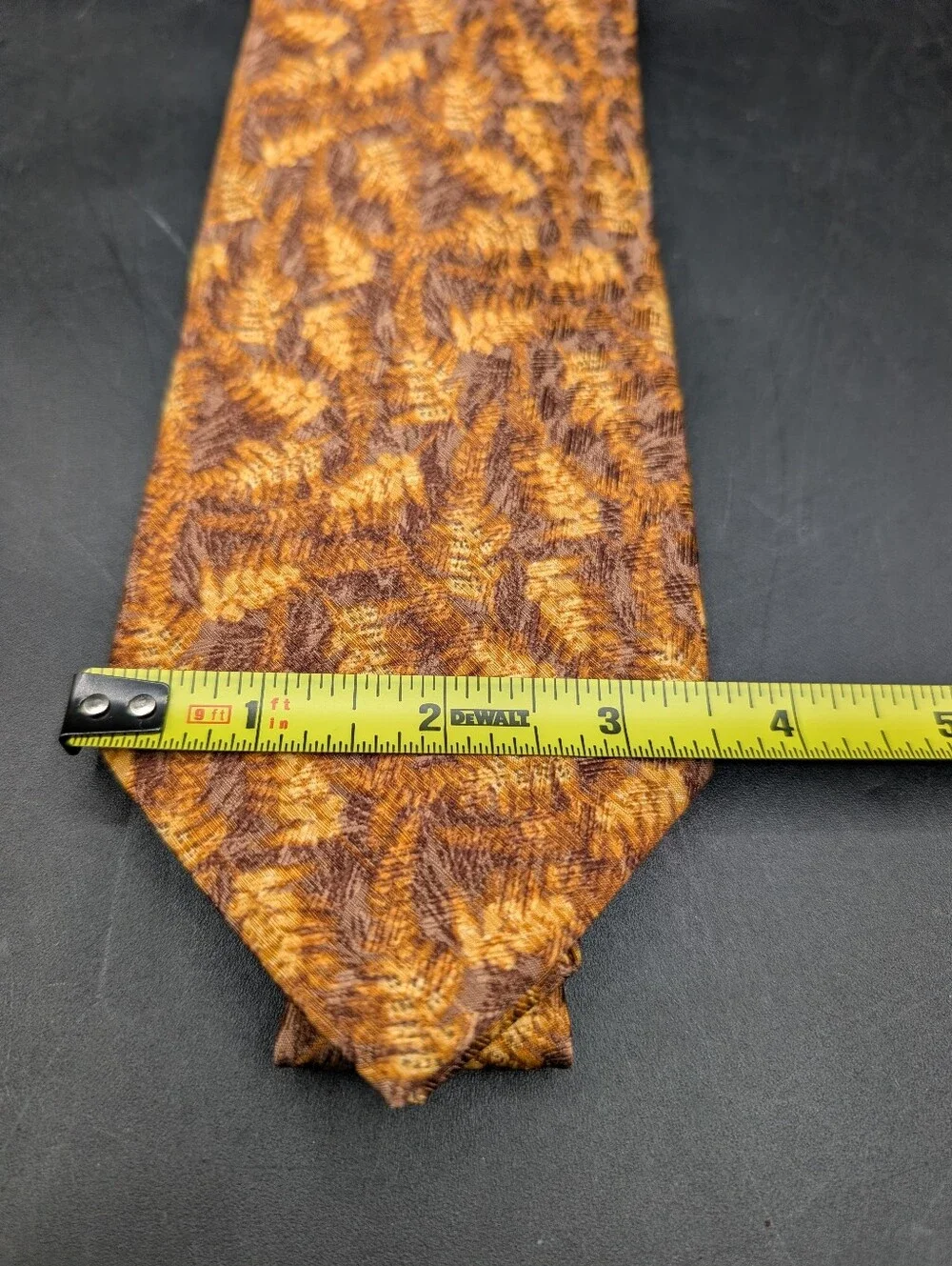 NWT Ermenegildo Zegna 100% Silk Neck Tie, Autumnal Leaves, Fall Foliage